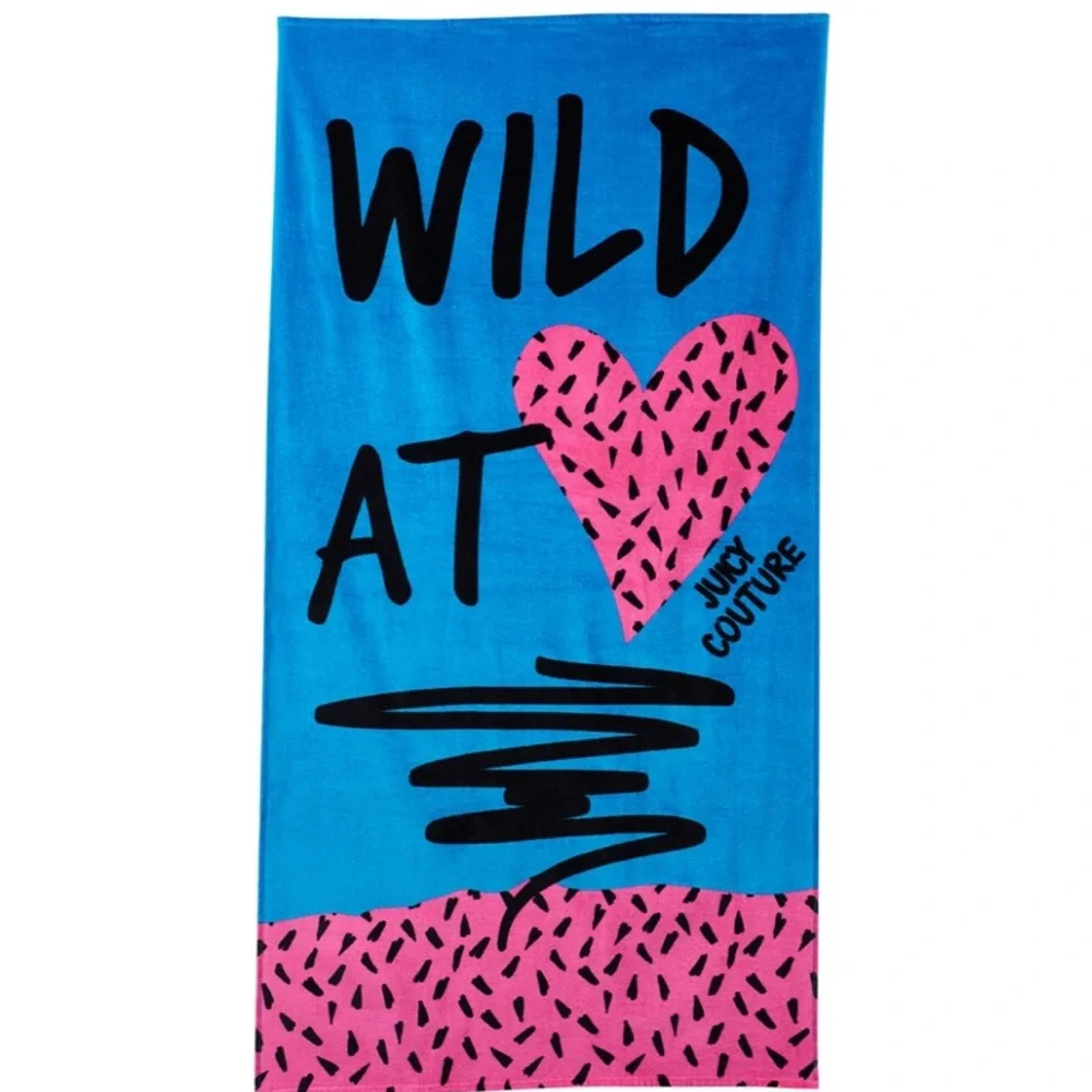 Juicy Couture Wild at Heart Beach Towel juicy towel juicy couture Velour